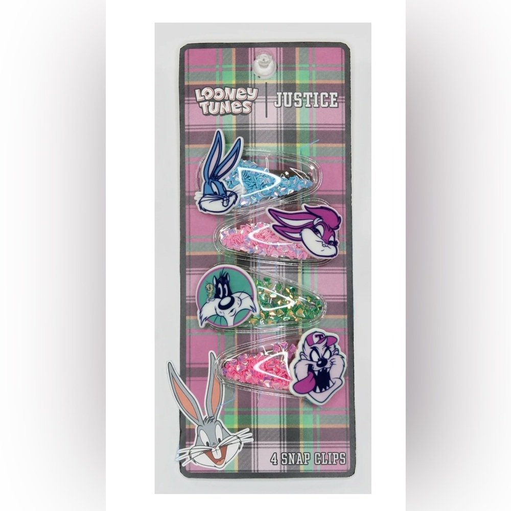 🔴 3/$12 Looney Tunes Snap Hair Clips Set!